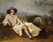 TISCHBEIN, Johann Heinrich Wilhelm Goethe in the Roman Campagna (mk08) France oil painting artist